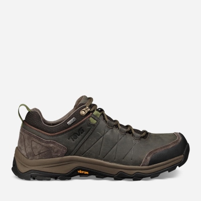 Teva Arrowood Riva WP - Men's Teva Hiking Shoes - Black Olive | India (LMEH05746)